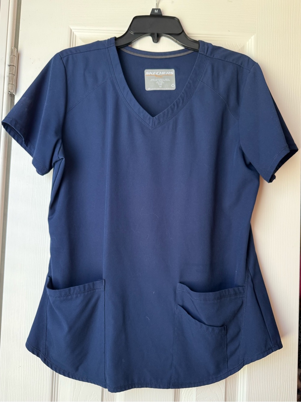 Skechers Navy Short-Sleeve V-Neck Scrub Top